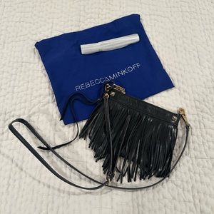 Rebecca Minkoff fringe crossbody with dust bag and extra fringe